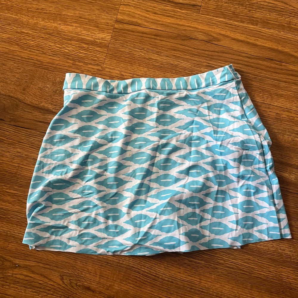 Stylish Blue Patterned Women's Swim Skirt